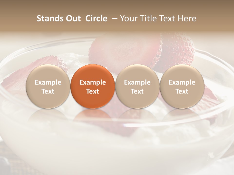 A Bowl Of Yogurt With Strawberries And Blueberries PowerPoint Template