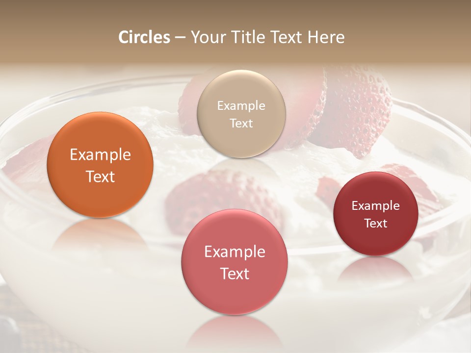 A Bowl Of Yogurt With Strawberries And Blueberries PowerPoint Template
