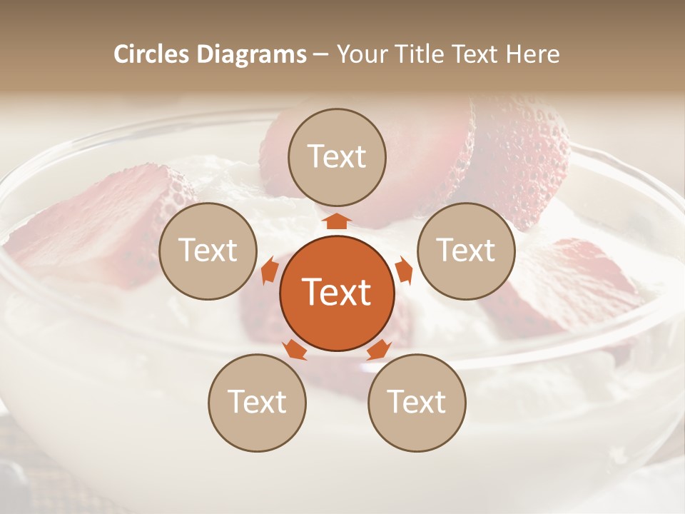 A Bowl Of Yogurt With Strawberries And Blueberries PowerPoint Template