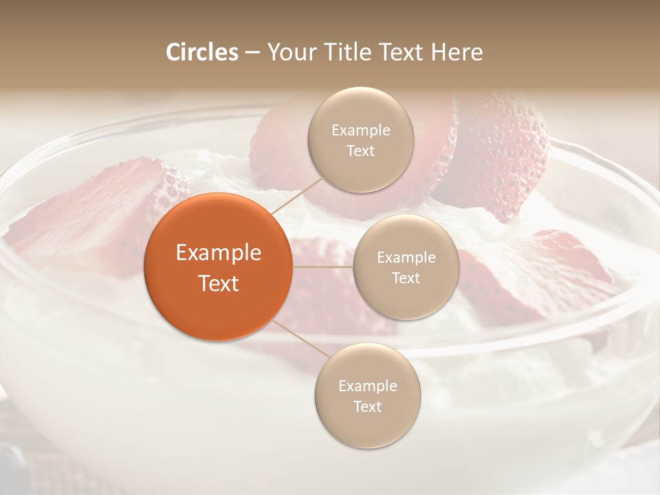 A Bowl Of Yogurt With Strawberries And Blueberries PowerPoint Template