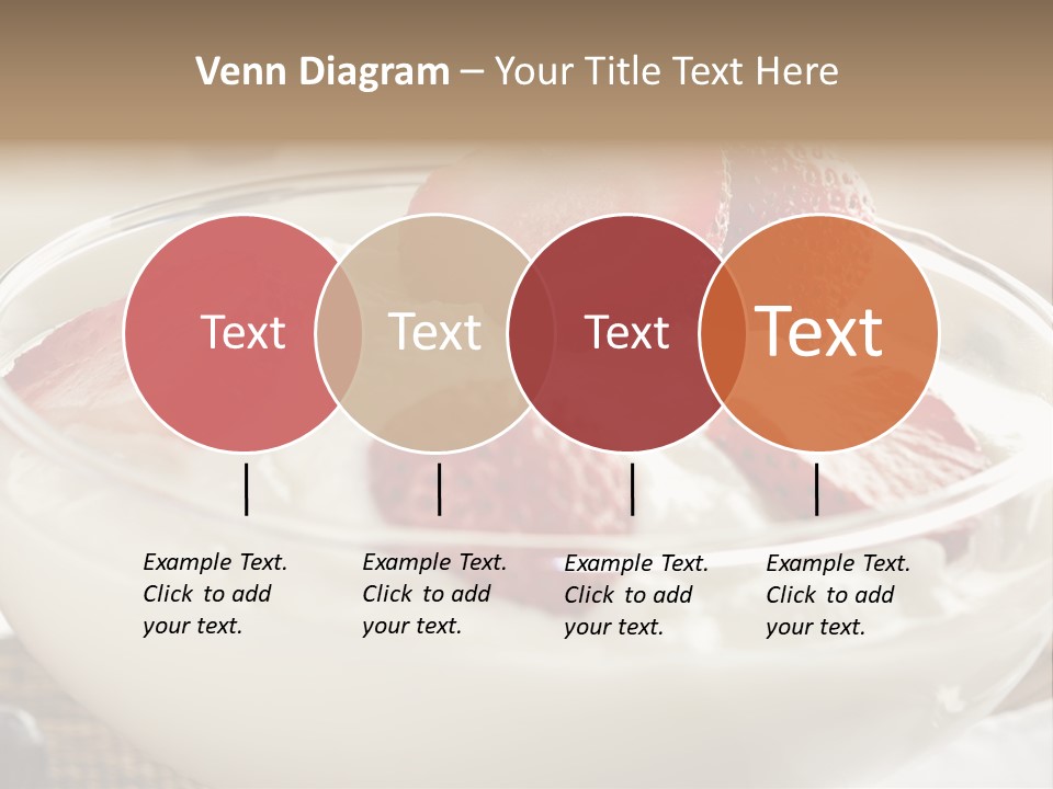 A Bowl Of Yogurt With Strawberries And Blueberries PowerPoint Template
