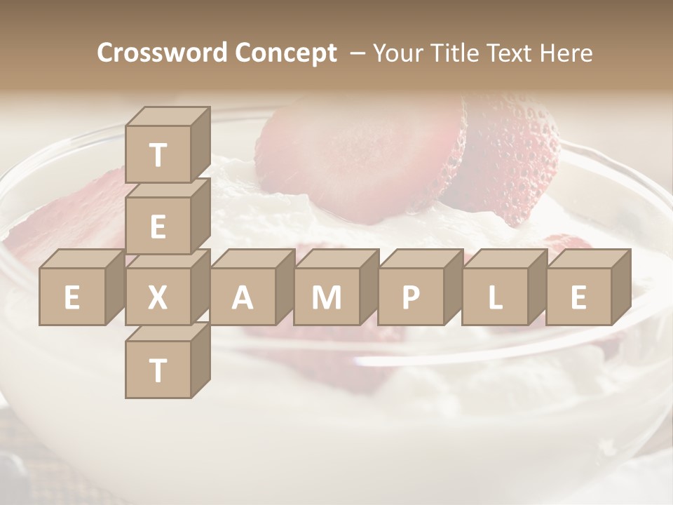 A Bowl Of Yogurt With Strawberries And Blueberries PowerPoint Template