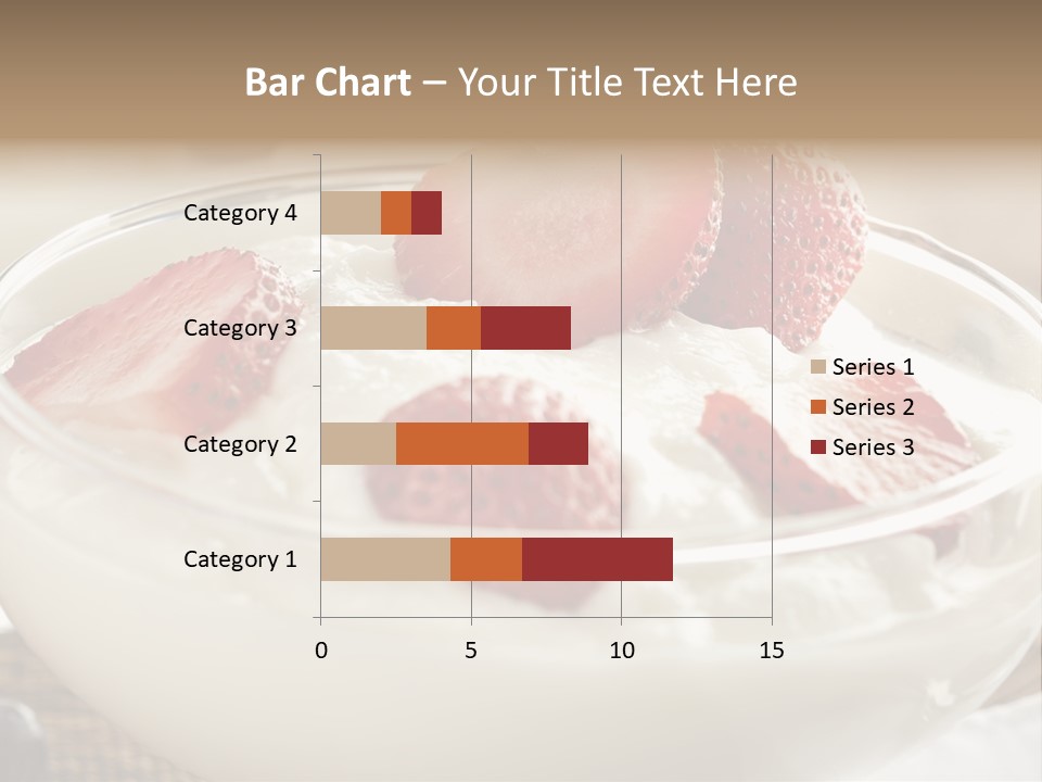 A Bowl Of Yogurt With Strawberries And Blueberries PowerPoint Template