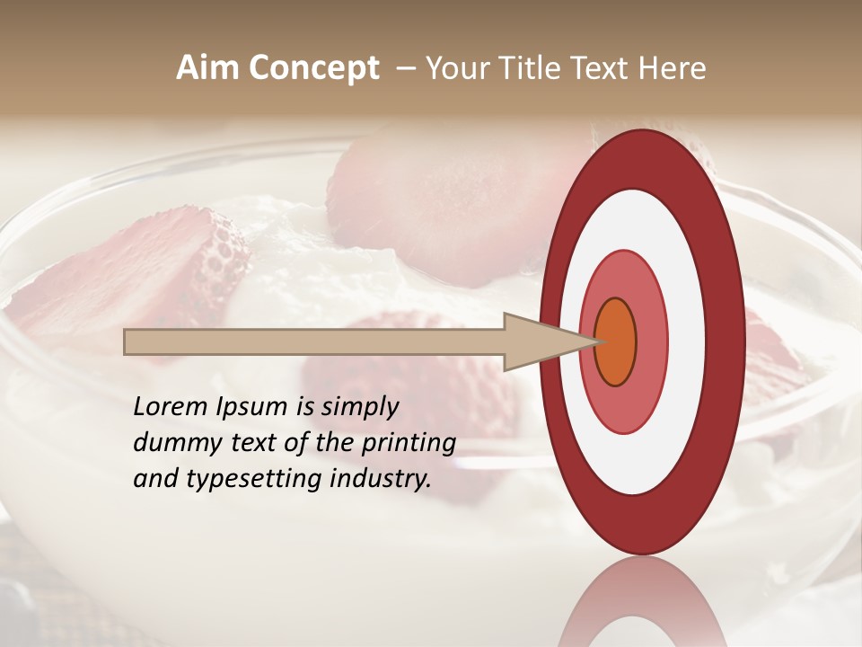 A Bowl Of Yogurt With Strawberries And Blueberries PowerPoint Template