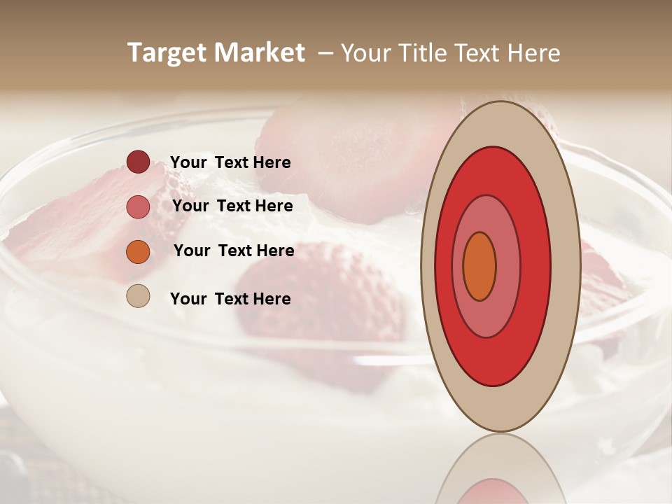 A Bowl Of Yogurt With Strawberries And Blueberries PowerPoint Template