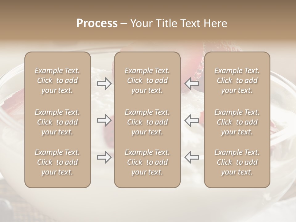 A Bowl Of Yogurt With Strawberries And Blueberries PowerPoint Template