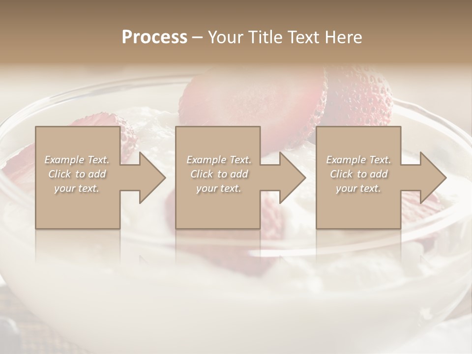 A Bowl Of Yogurt With Strawberries And Blueberries PowerPoint Template