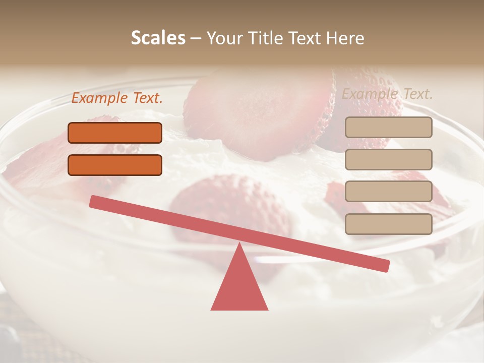 A Bowl Of Yogurt With Strawberries And Blueberries PowerPoint Template