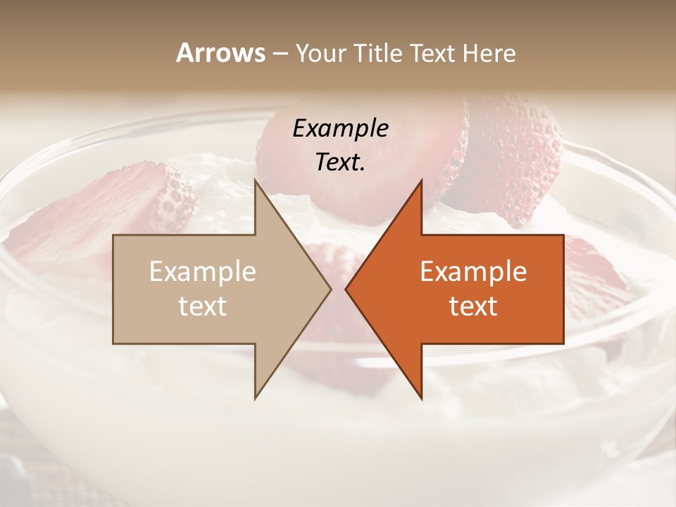 A Bowl Of Yogurt With Strawberries And Blueberries PowerPoint Template