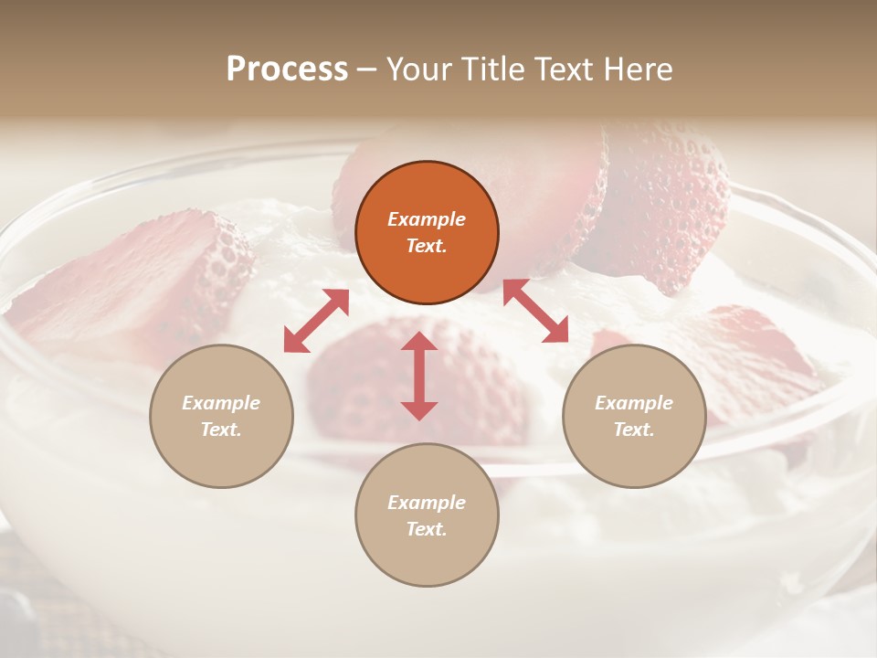 A Bowl Of Yogurt With Strawberries And Blueberries PowerPoint Template
