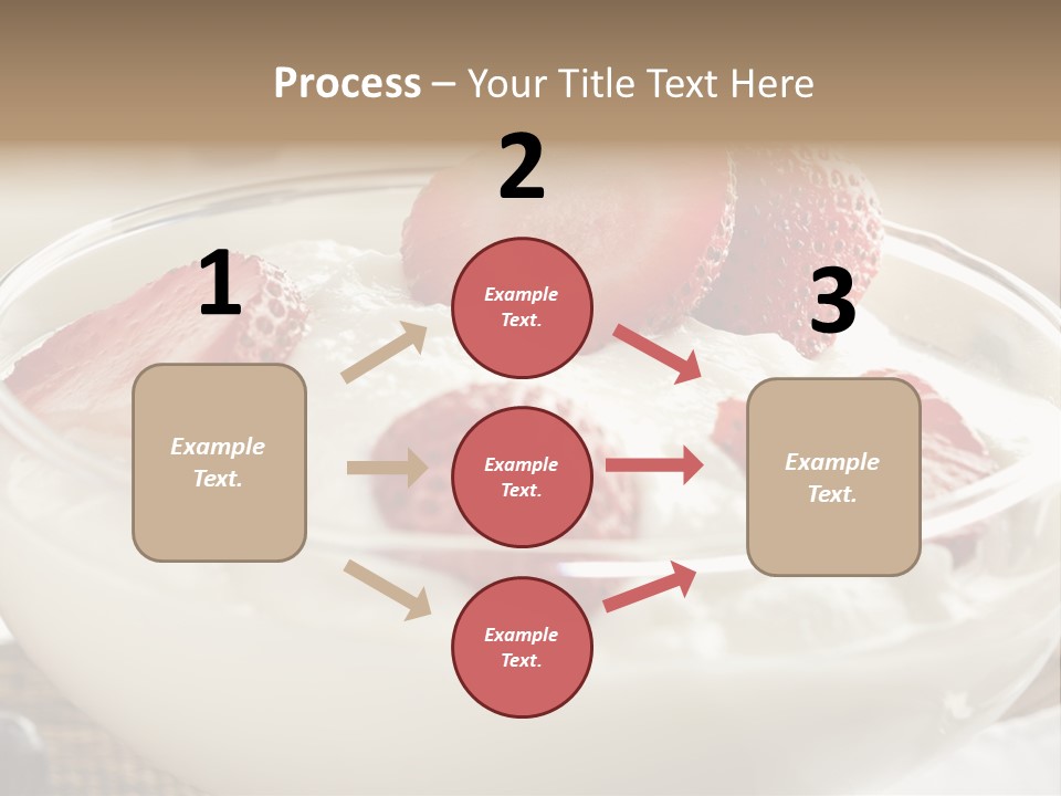 A Bowl Of Yogurt With Strawberries And Blueberries PowerPoint Template