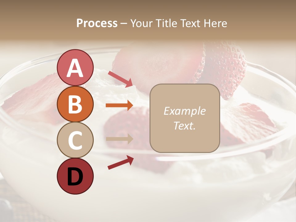 A Bowl Of Yogurt With Strawberries And Blueberries PowerPoint Template
