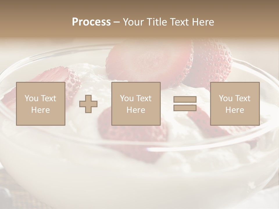 A Bowl Of Yogurt With Strawberries And Blueberries PowerPoint Template