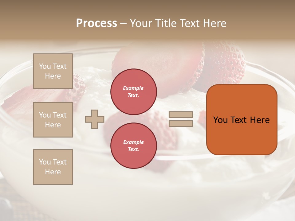 A Bowl Of Yogurt With Strawberries And Blueberries PowerPoint Template