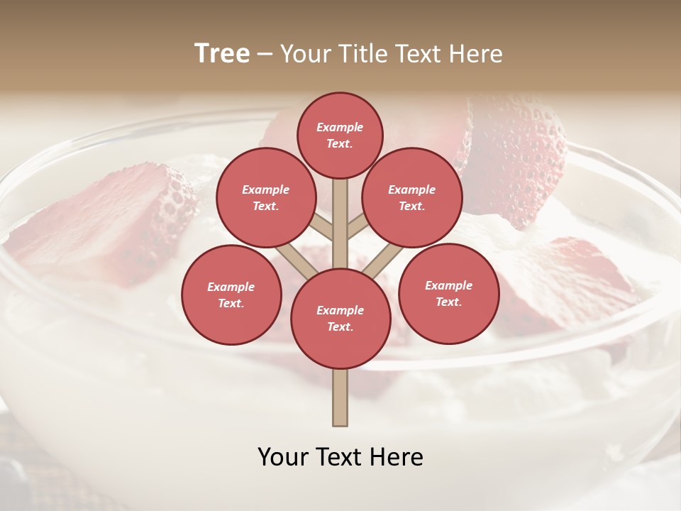 A Bowl Of Yogurt With Strawberries And Blueberries PowerPoint Template