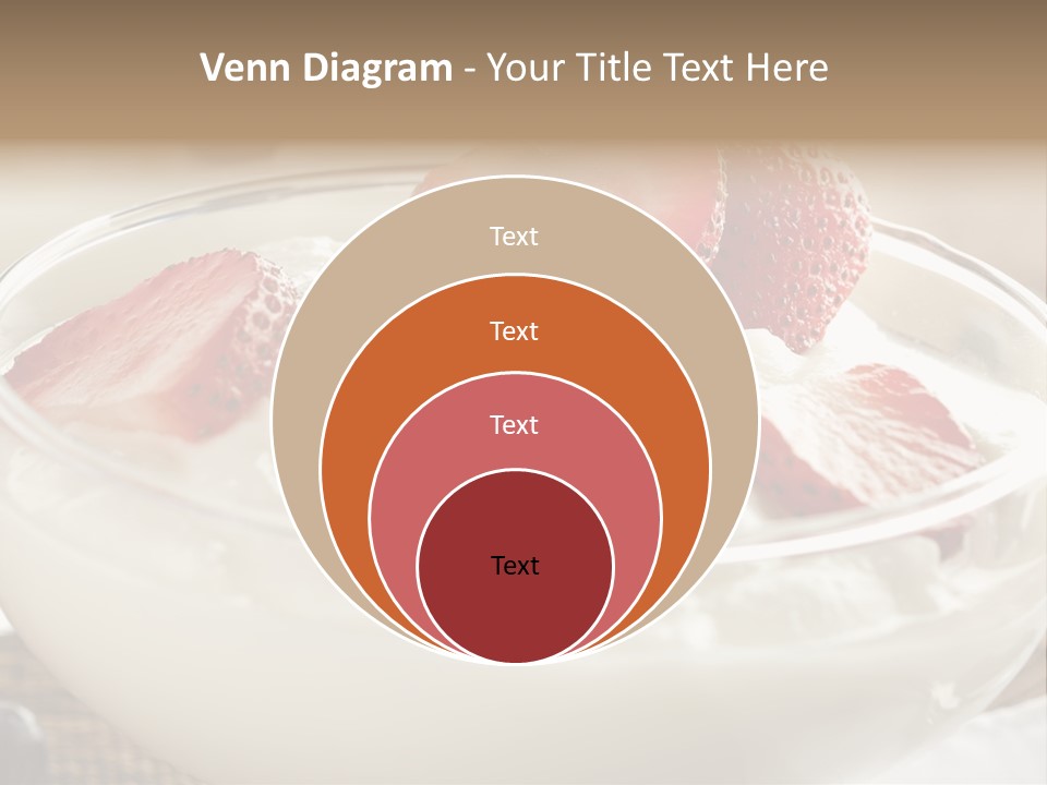 A Bowl Of Yogurt With Strawberries And Blueberries PowerPoint Template