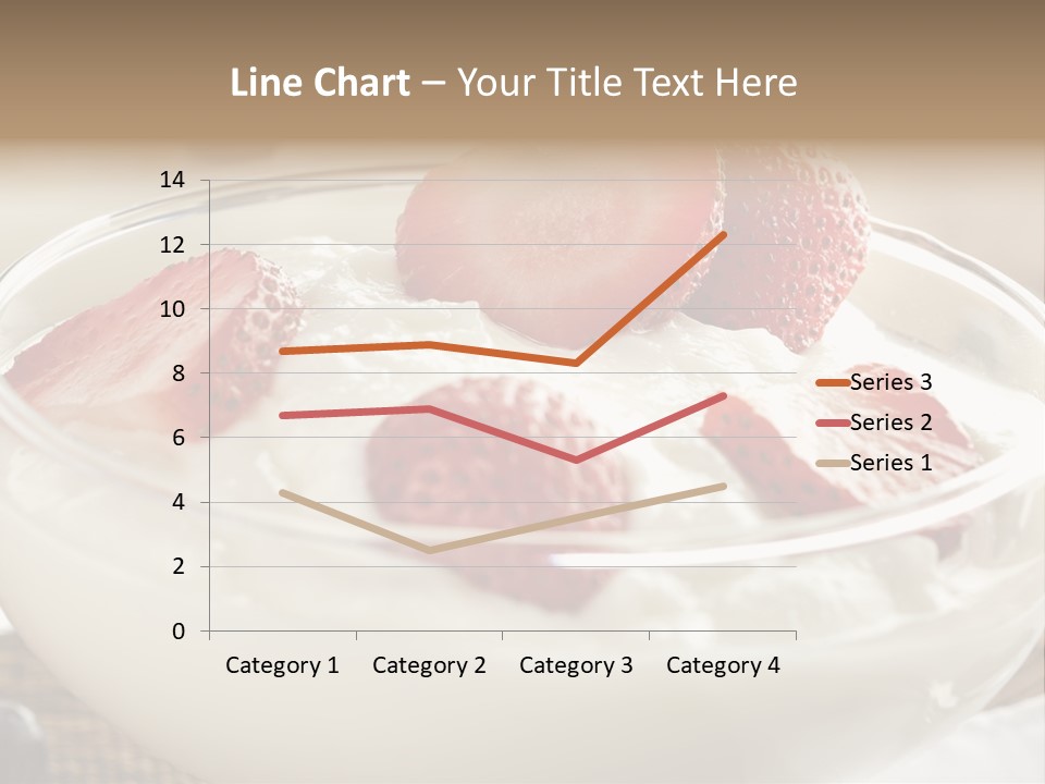 A Bowl Of Yogurt With Strawberries And Blueberries PowerPoint Template