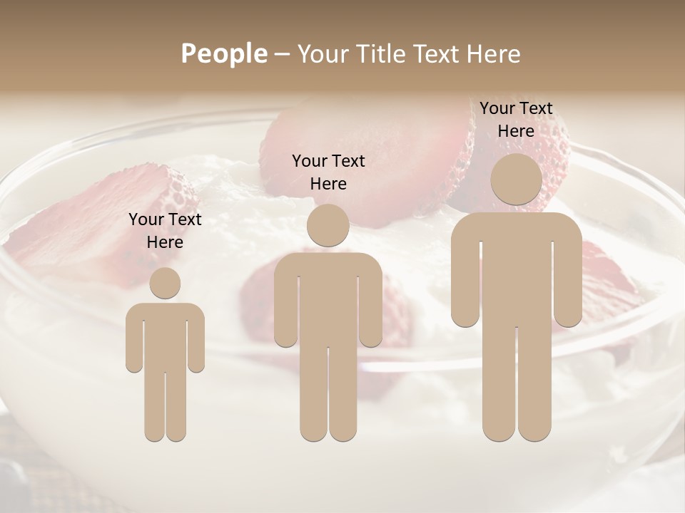 A Bowl Of Yogurt With Strawberries And Blueberries PowerPoint Template