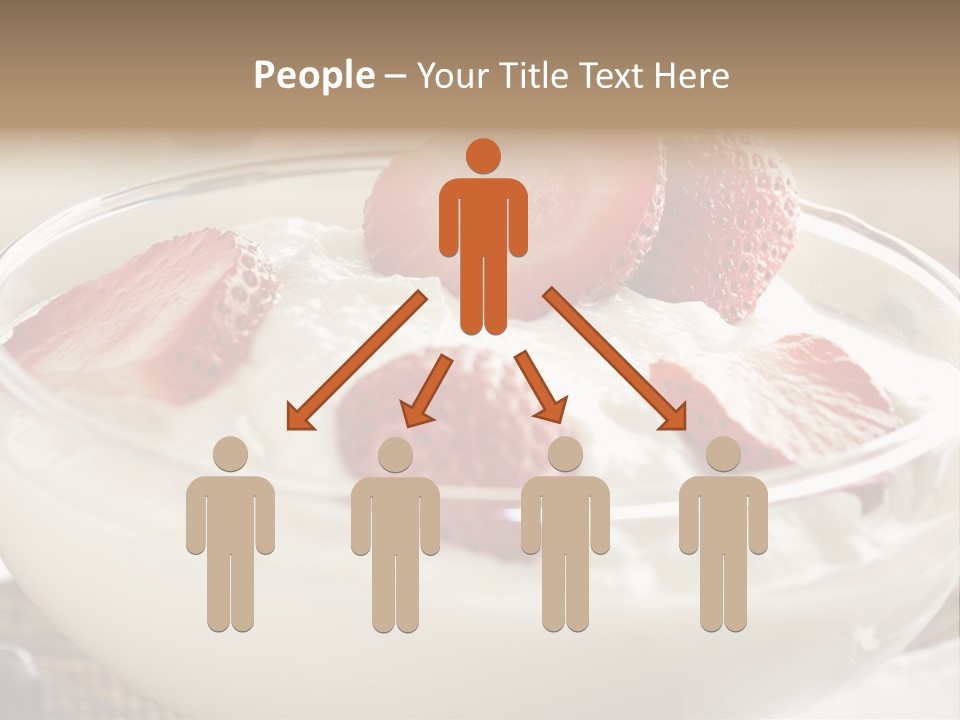 A Bowl Of Yogurt With Strawberries And Blueberries PowerPoint Template