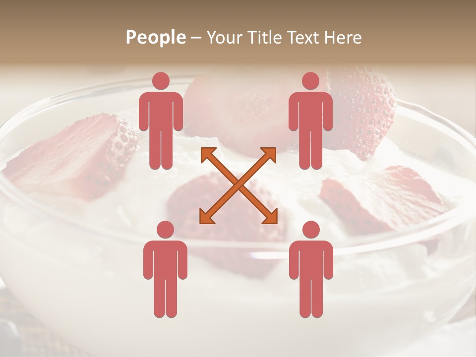 A Bowl Of Yogurt With Strawberries And Blueberries PowerPoint Template