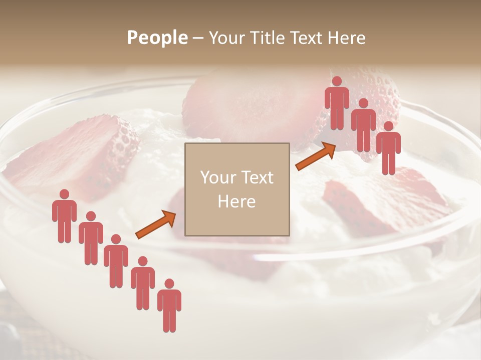 A Bowl Of Yogurt With Strawberries And Blueberries PowerPoint Template