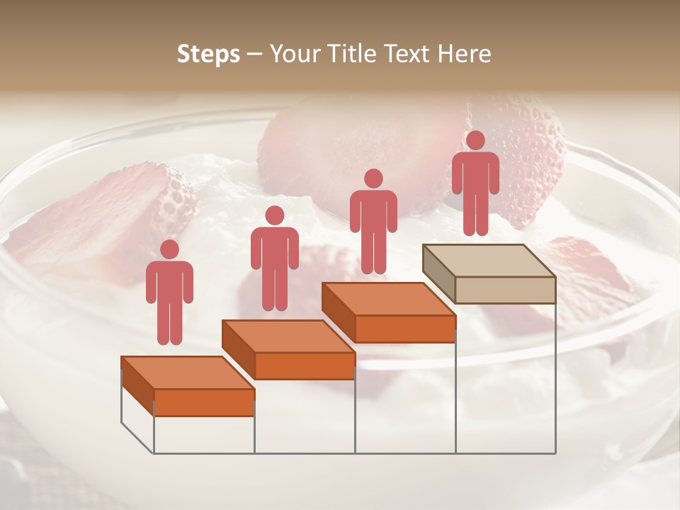 A Bowl Of Yogurt With Strawberries And Blueberries PowerPoint Template