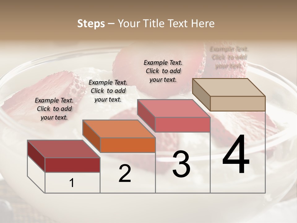 A Bowl Of Yogurt With Strawberries And Blueberries PowerPoint Template