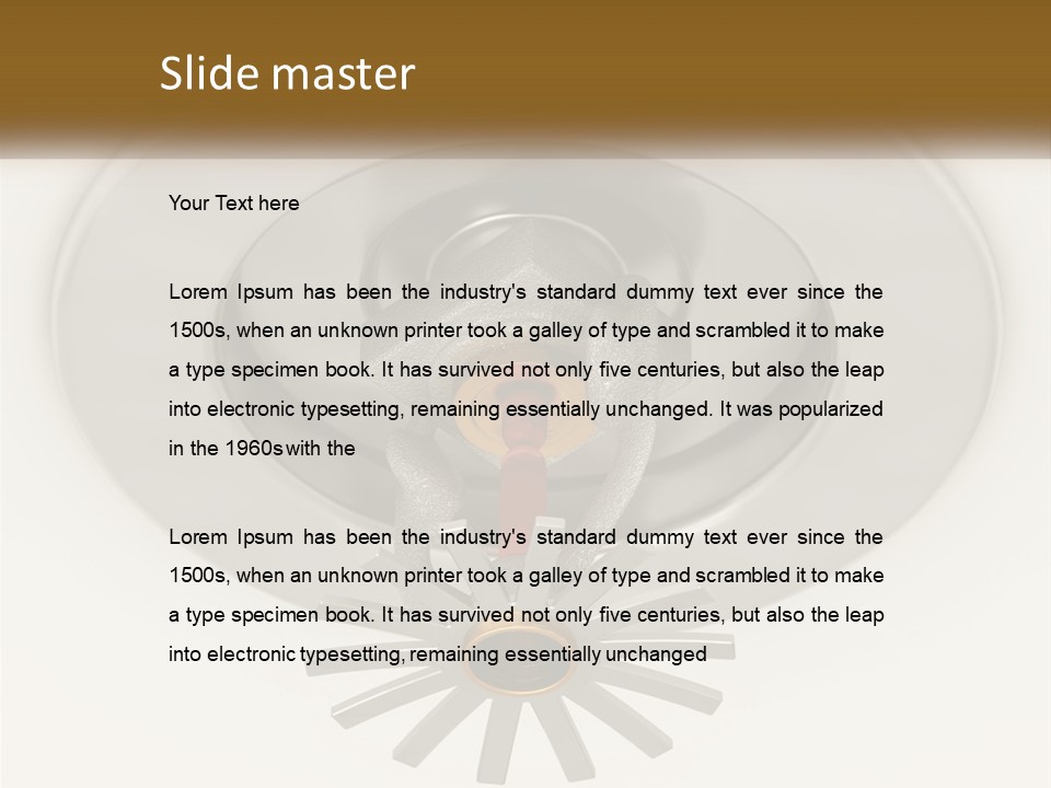 A Close Up Of A Metal Object On A White Surface PowerPoint Template