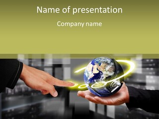 A Person Holding A Small Earth In Their Hands PowerPoint Template