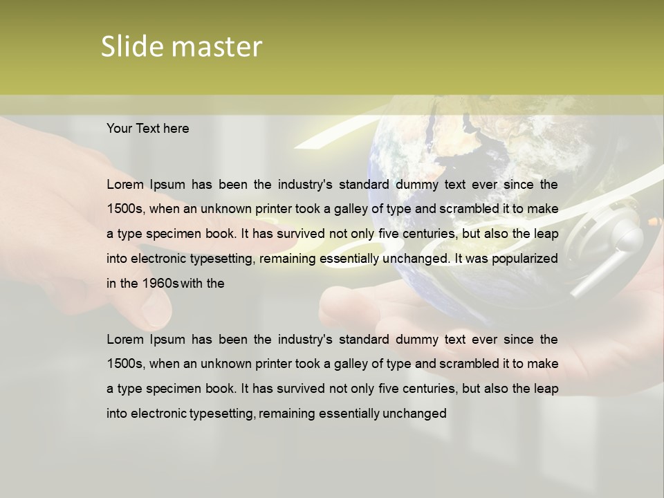 A Person Holding A Small Earth In Their Hands PowerPoint Template