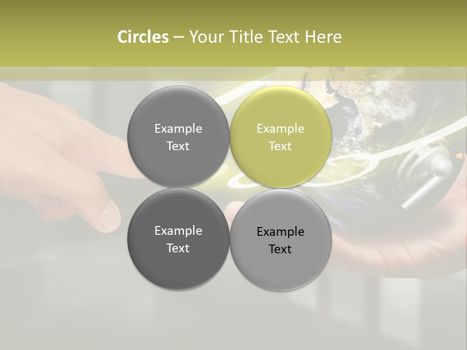 A Person Holding A Small Earth In Their Hands PowerPoint Template