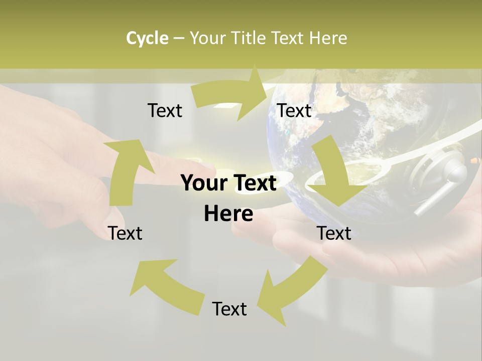 A Person Holding A Small Earth In Their Hands PowerPoint Template