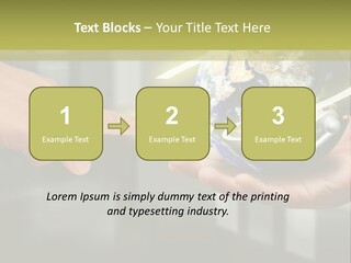 A Person Holding A Small Earth In Their Hands PowerPoint Template