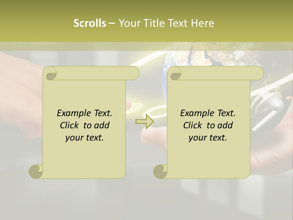 A Person Holding A Small Earth In Their Hands PowerPoint Template