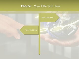 A Person Holding A Small Earth In Their Hands PowerPoint Template