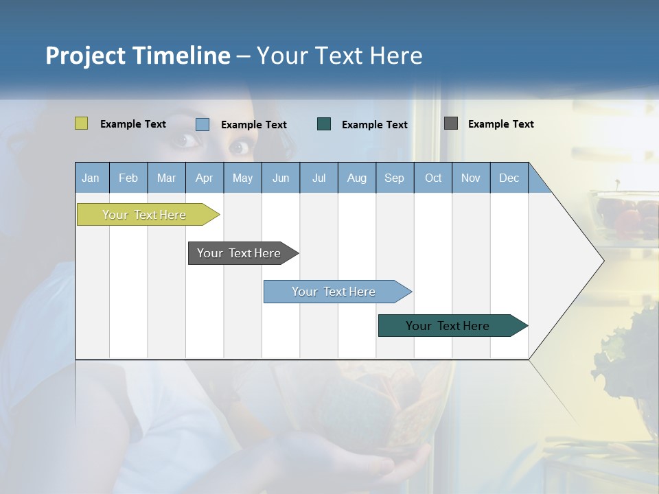 A Woman Eating Food From A Bowl In Front Of An Open Refrigerator PowerPoint Template