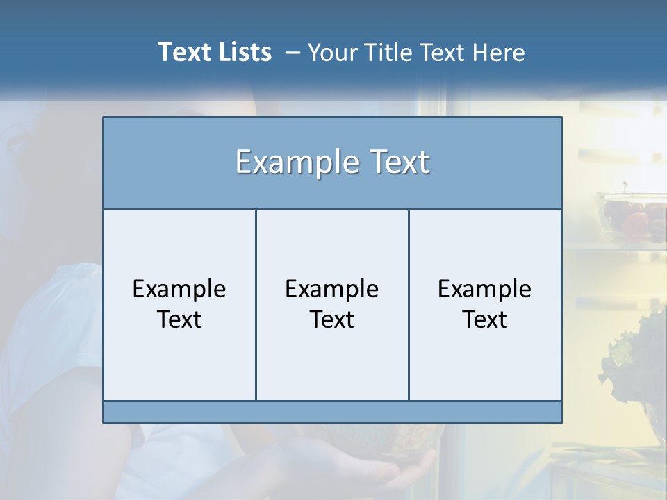A Woman Eating Food From A Bowl In Front Of An Open Refrigerator PowerPoint Template