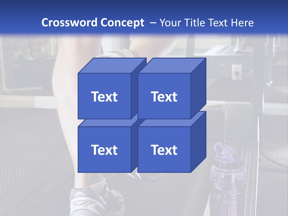A Man Is Running On A Treadmill In A Gym PowerPoint Template