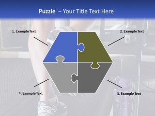 A Man Is Running On A Treadmill In A Gym PowerPoint Template