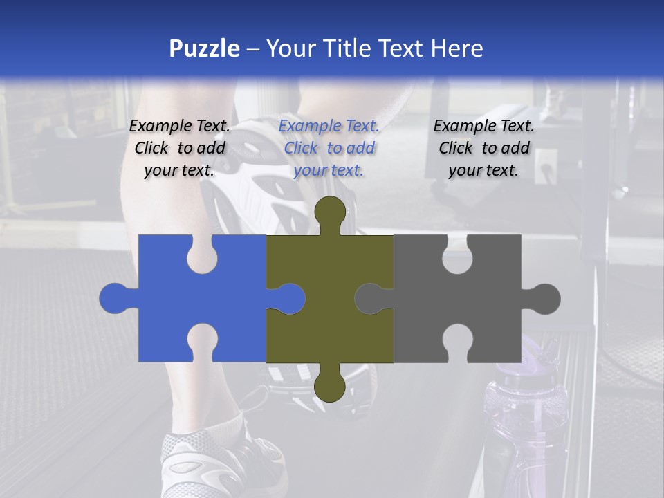 A Man Is Running On A Treadmill In A Gym PowerPoint Template