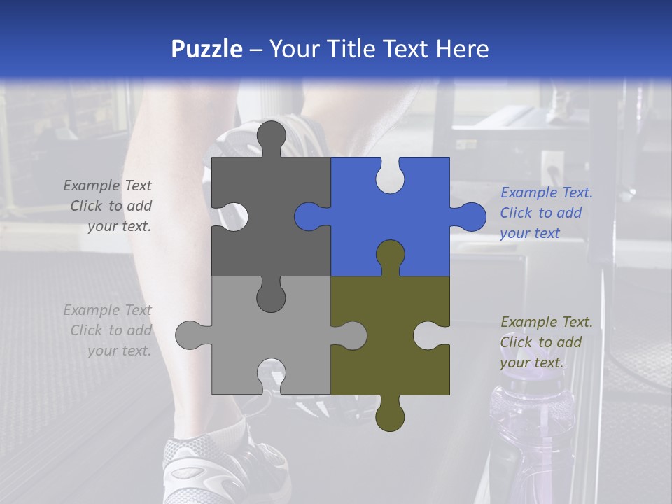 A Man Is Running On A Treadmill In A Gym PowerPoint Template