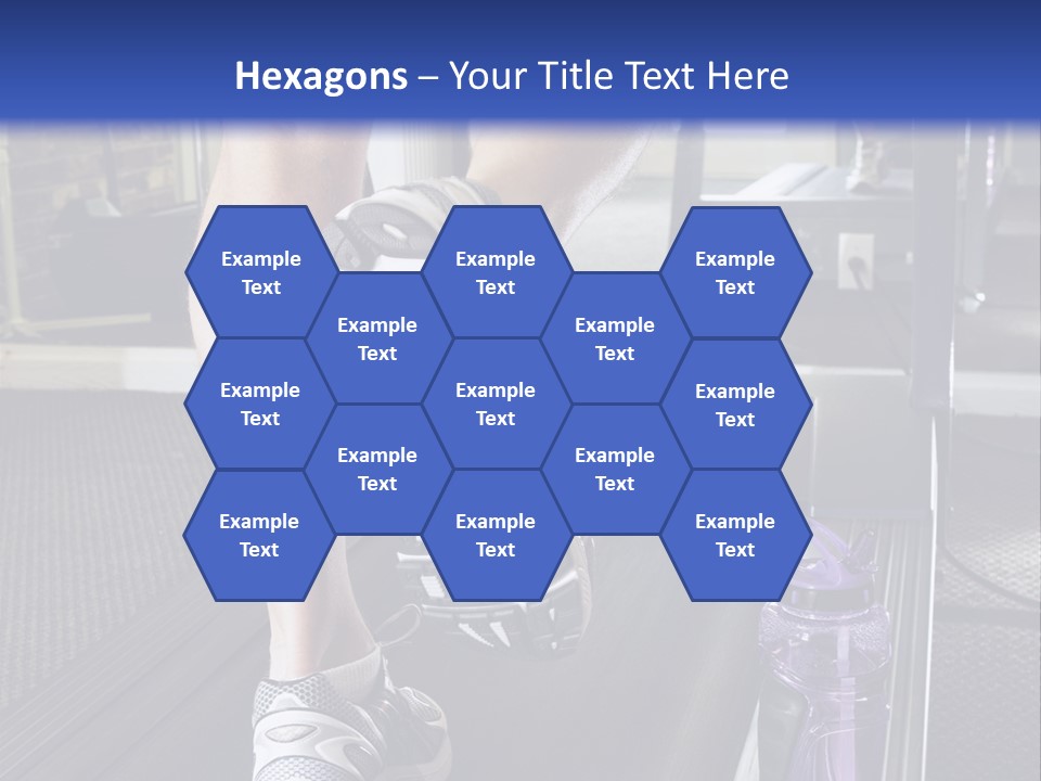 A Man Is Running On A Treadmill In A Gym PowerPoint Template