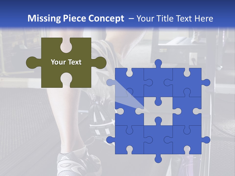 A Man Is Running On A Treadmill In A Gym PowerPoint Template