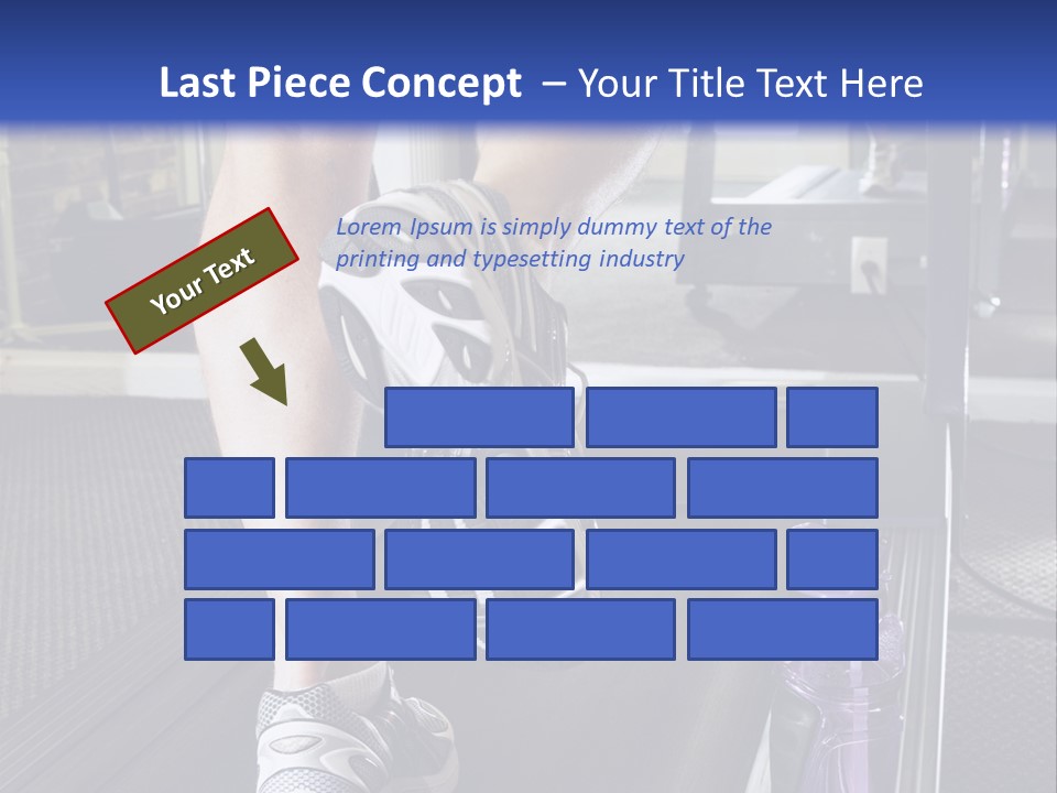 A Man Is Running On A Treadmill In A Gym PowerPoint Template