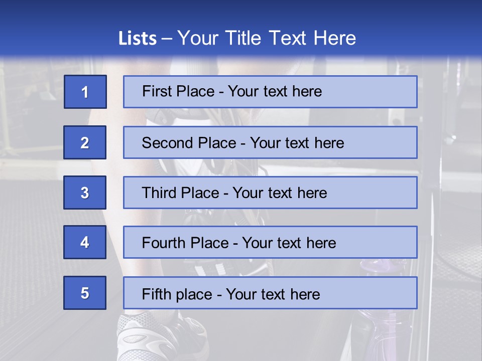 A Man Is Running On A Treadmill In A Gym PowerPoint Template