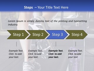 A Man Is Running On A Treadmill In A Gym PowerPoint Template