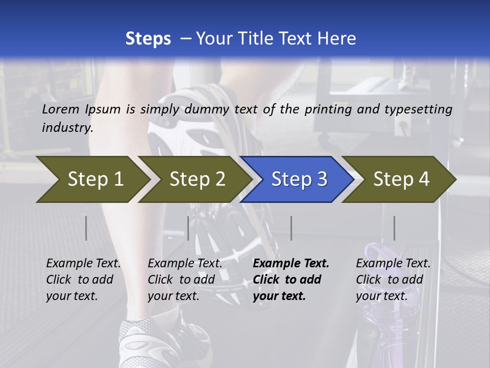 A Man Is Running On A Treadmill In A Gym PowerPoint Template