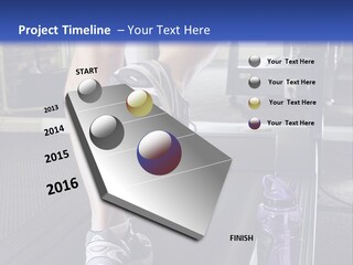 A Man Is Running On A Treadmill In A Gym PowerPoint Template