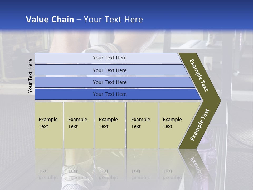 A Man Is Running On A Treadmill In A Gym PowerPoint Template