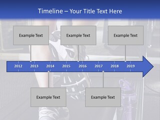A Man Is Running On A Treadmill In A Gym PowerPoint Template